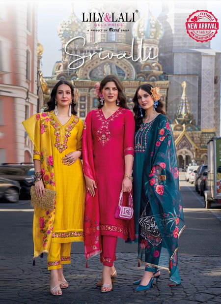 Srivalli By Lily And Lali Embroidery Handwork Viscose Readymade Suits Wholesale Online Catalog