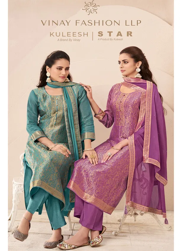 Star By Vinay Kuleesh Simmer Jacquard Salwar Suit Surat Exporters In India