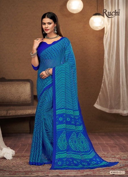 Star Chiffon 197 By Ruchi Chiffon Daily Wear Saree Exporters In India