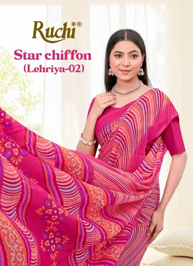 Star Chiffon Lehriya Vol 2 By Ruchi Daily Wear Saree Orders In India