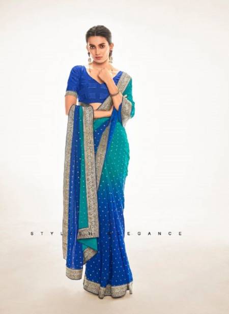 Stavan Brahmastra New Fancy Exclusive Wear Georgette With Foil Print Saree Collection  Catalog