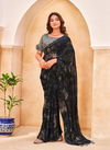 Stavan Sagaai Printed Chiffon Embroidered Party Wear Sarees

