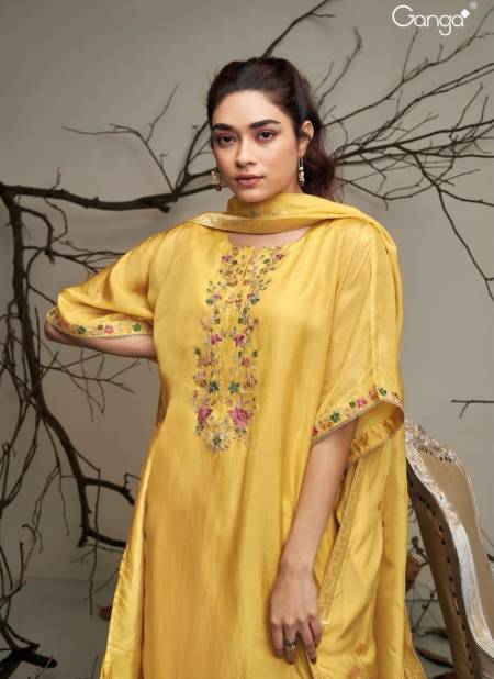 Stella 2243 By Ganga Heavy Silk Designer Salwar Suits Catalog Catalog
