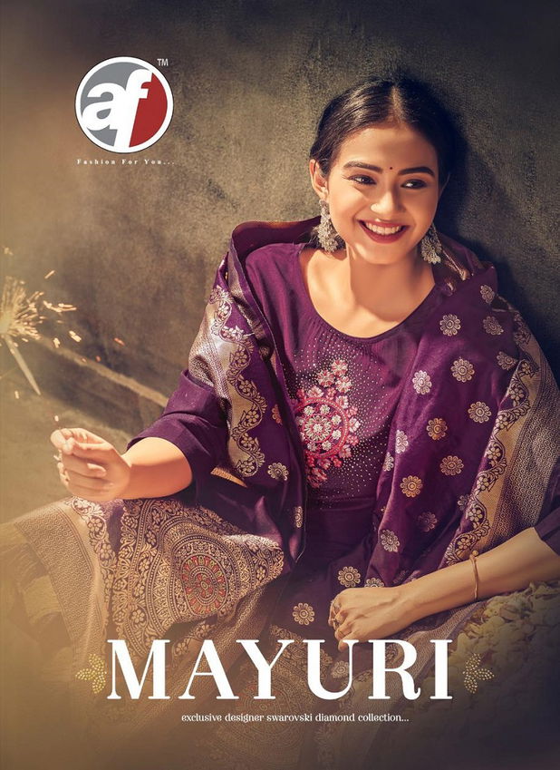 STOCK OUT MAYURI Latest Fancy Designer Festive Wear Jam Silk Bamber silk Work salwar Suit Collection