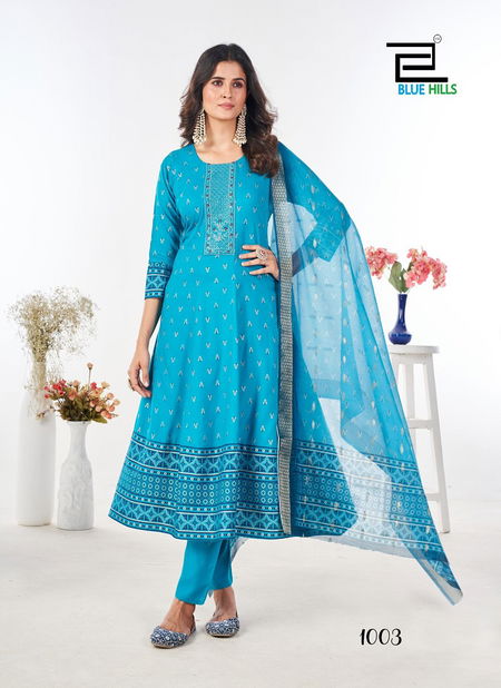 Stree By Blue Hills Rayon Foil Printed Kurti With Bottom Dupatta Wholesalers In Delhi
 Catalog