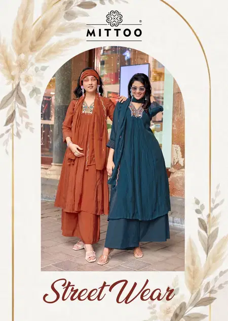 Street Wear By Mittoo Mull Chanderi Kurti With Bottom Dupatta Wholesale Online