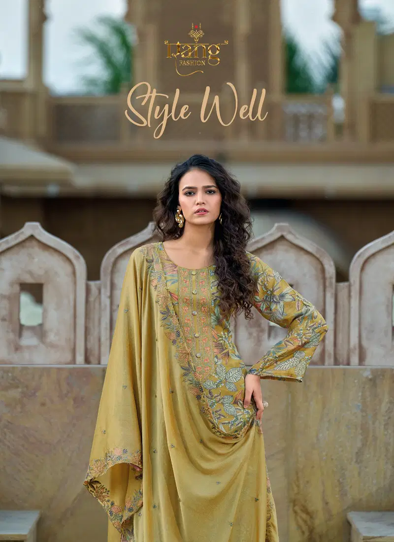 Style Well By Rang Viscose Digital Printed Dress Material Suppliers In India Catalog