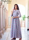Blue with Multicolor Stylishta Vol 2 Pure Maslin Designer Rich Look Digital Print Designer and Party Wear Kurtis Collections 4001