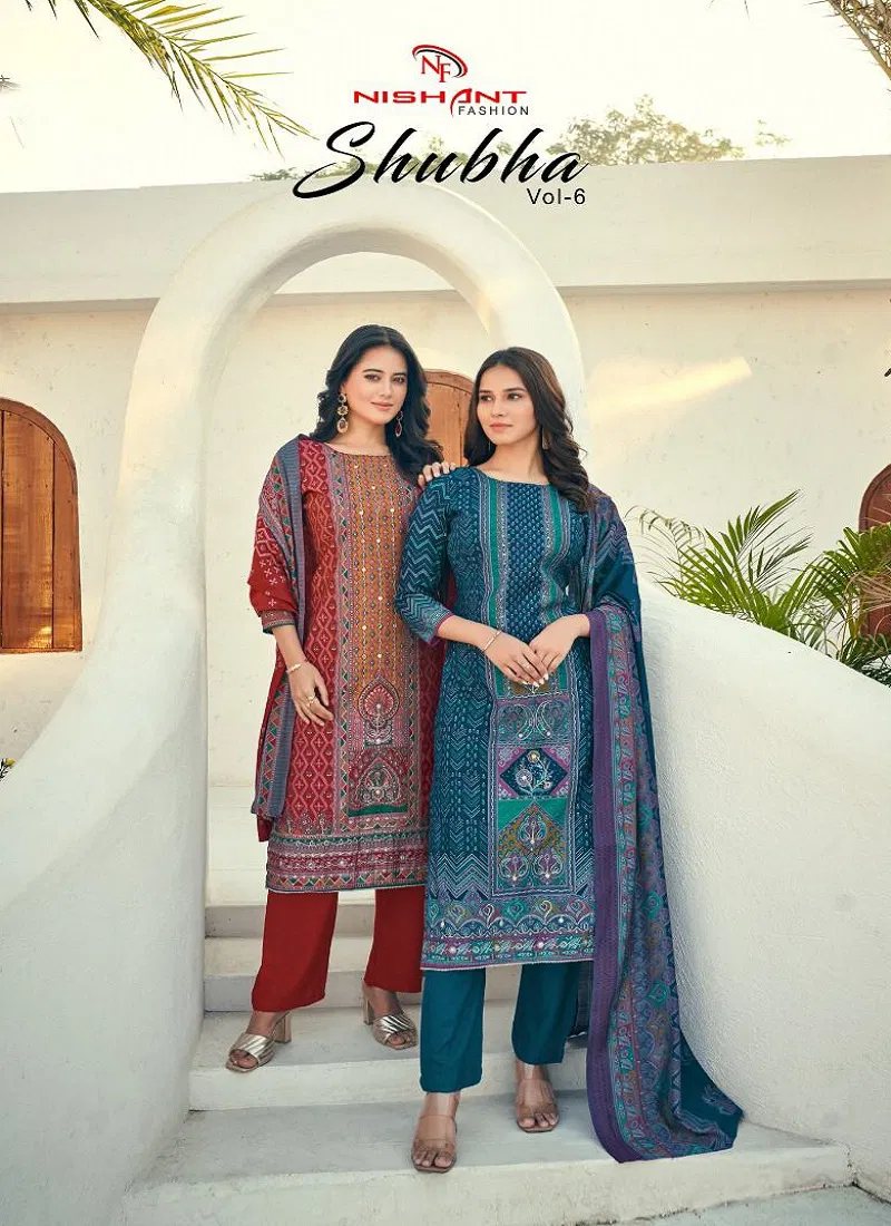 Subha Vol 6 By Nishant Modal Silk Designer Salwar Kameez Suppliers In India