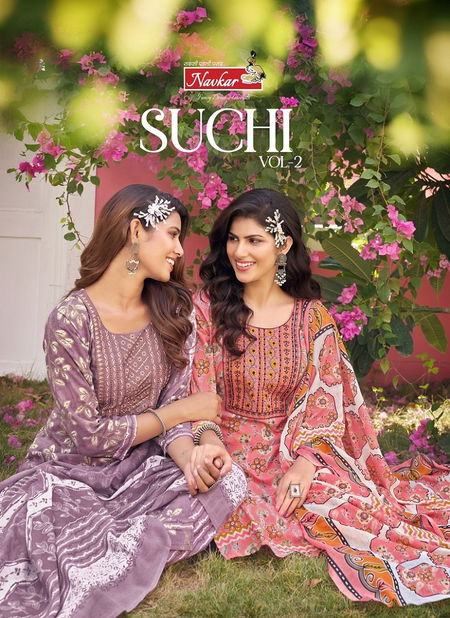 Suchi Vol 2 By Navkar Embroidery Cambric Cotton Printed Kurti With Bottom Dupatta Wholesale Online Catalog