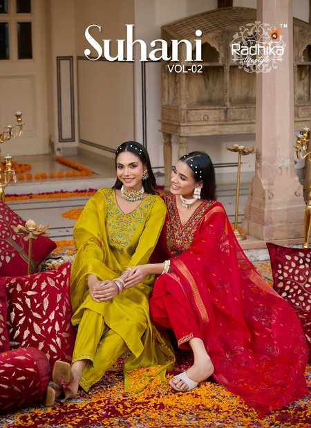 Suhani Vol 2 By Radhika Vertican Silk Online Kurti With Bottom Dupatta Wholesale