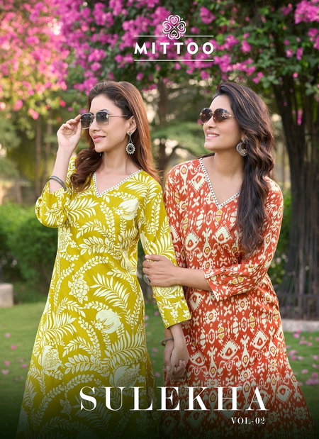 Sulekha Vol 2 By Mittoo Rayon Printed Kurti With Bottom Wholesalers In Surat