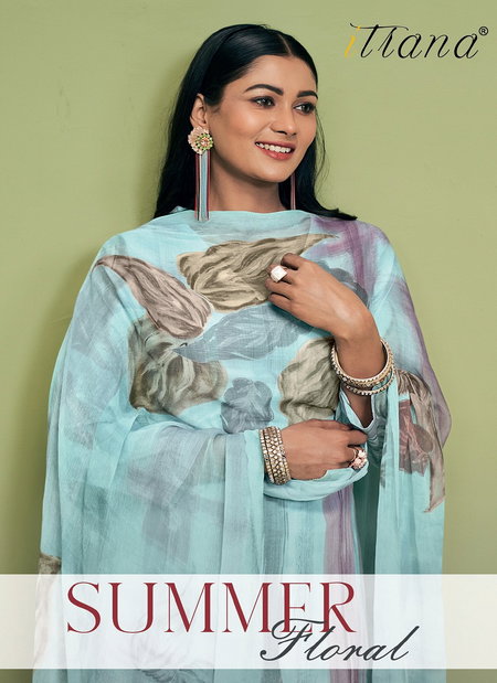 Summer Floral By Itrana Lawn Cotton Printed Wholesale Dress Material In India