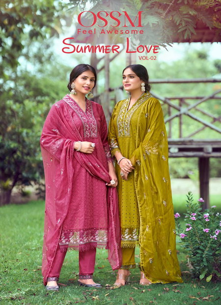 Summer Love Vol 02 By Ossm Embroidery Cotton Chikankari Readymade Suits Wholesale Supplier In Mumbai
