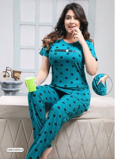Summer Special Cord Set Pc 1019 Hosiery Cotton Night Suits
