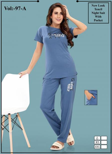 Summer Special Jc 97 A Hosiery Cotton Plain Night Suits Catalog
