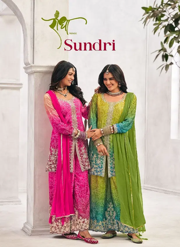 Sundri By Radha Trendz Heavy Chinon Readymade Suits Wholesale Shop In Surat