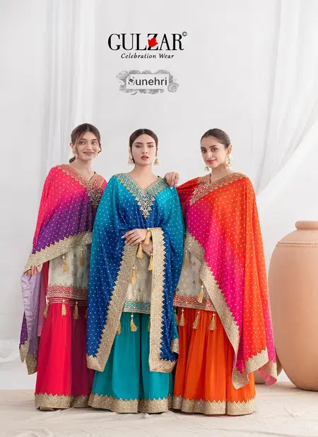 Sunehri By Gulzar Viscose Shimmer Online Readymade Suits Wholesale