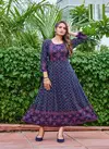 Sunlight 01 Rayon Printed Ethnic Wear Designer Long Anarkali Kurti Collection