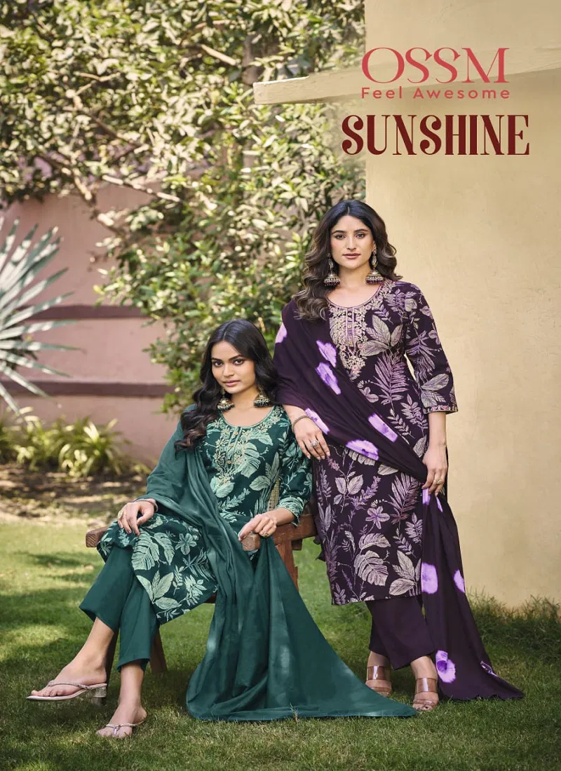 Sunshine By Ossm Cotton Printed Kurti With Bottom Dupatta Orders In India