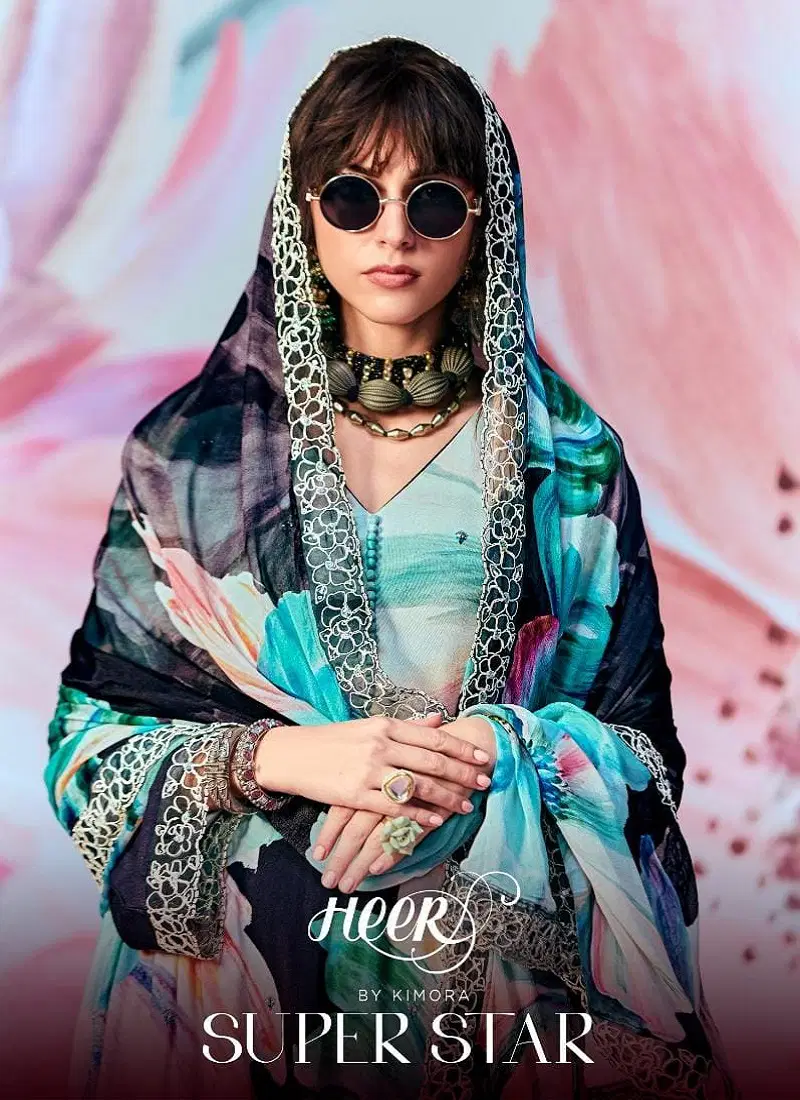 Super Star By Kimora Heer Muslin Digital Printed Salwar Suits Suppliers In India Catalog