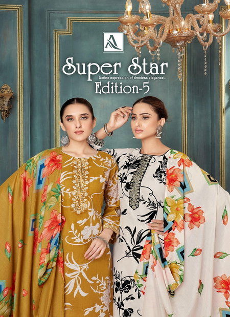 Super Star Edition 5 By Alok Suit Cambric Printed Online Dress Material Wholesale