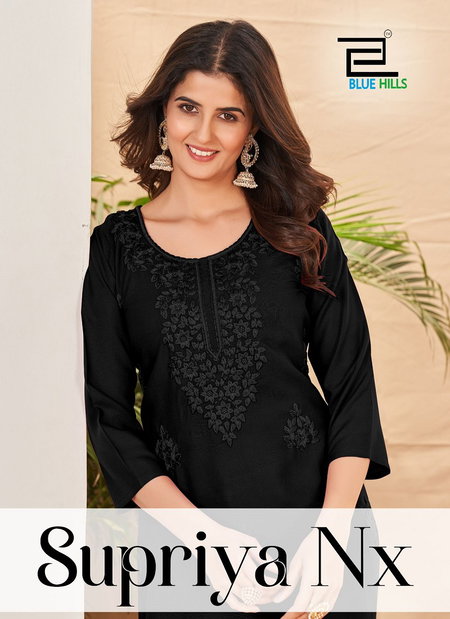 Supriya Nx By Blue Hills Chikankari Work Surat Rayon Kurtis Wholesale Market