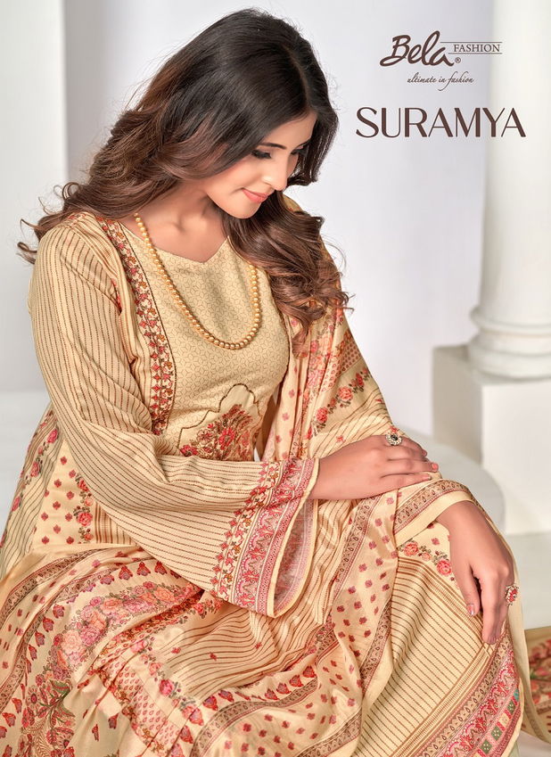 Suramya By Bela Hand Work Muslin Digital Printed Suits Wholesalers In Delhi