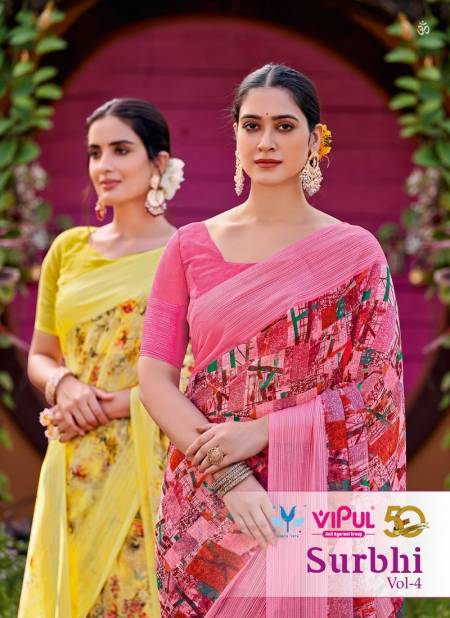 Surbhi Vol 4 By Vipul Printed Georgette Sarees Wholesale Clothing Suppliers In India
 Catalog