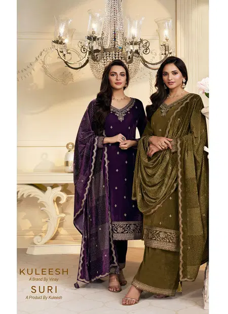 Suri By Vinay Kuleesh Velvet Embroidery Surat Salwar Kameez Wholesale Market
