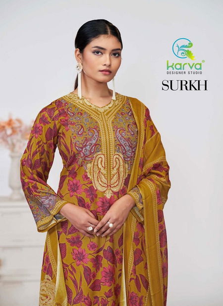 Surkh By Karva designer Viscose Digital Printed Dress Material Ezporters In India Catalog