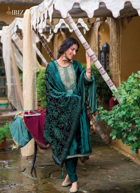 Suroor By Ibiza Velvet Embroidered Salwar Kameez Exporters In India