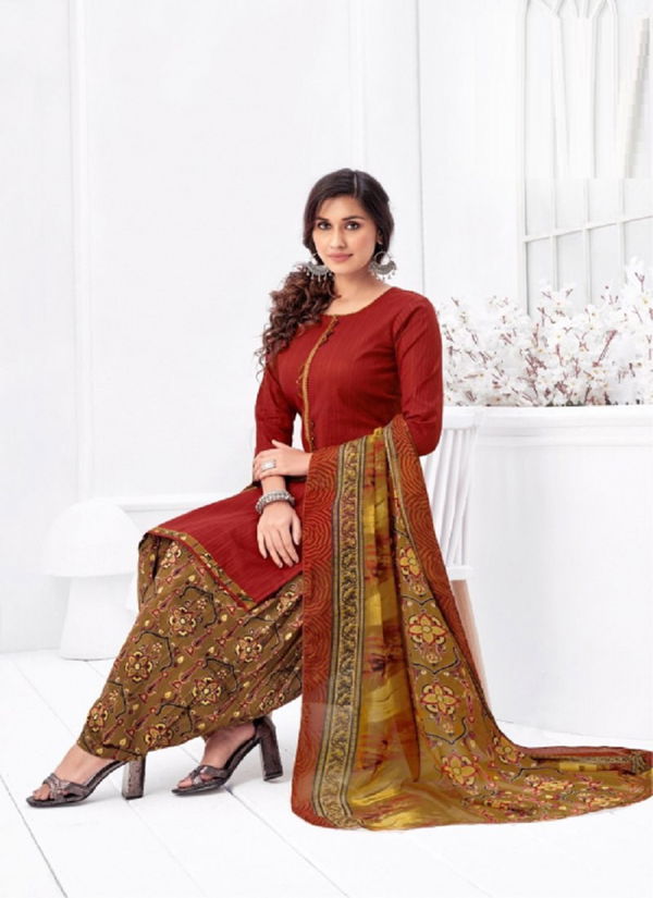 Suryajyoti Paneree Patiyala 19 Casual Daily Wear Cotton Printed Dress Material Collection