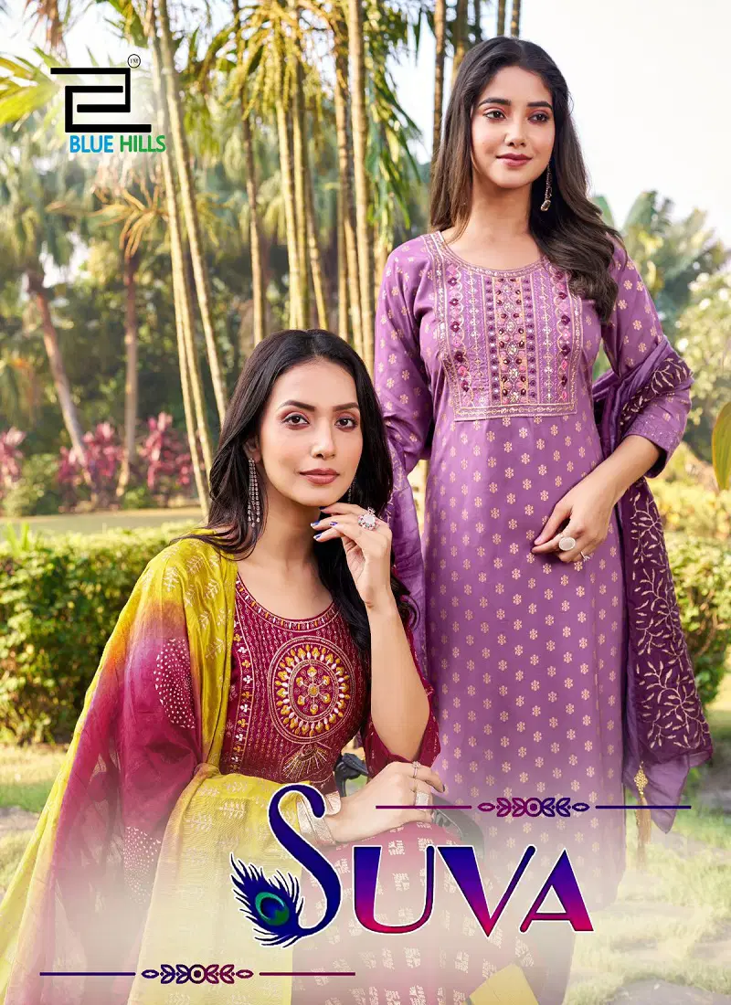 Suva By Blue Hills Rayon Kurti With Bottom Dupatta Wholesale Online Catalog