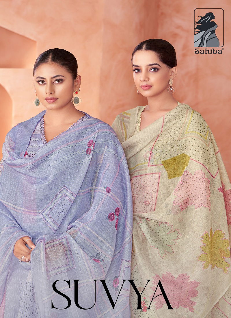 Suvya By Sahiba Lawn Cotton Digital Printed Dress Material Exporters In India Catalog