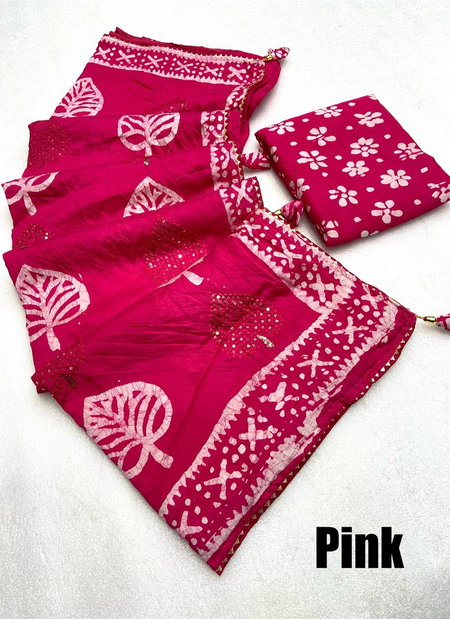 SV Batik Sequence Soft Cotton Printed Non Catalog Sarees Wholesale Price In Surat