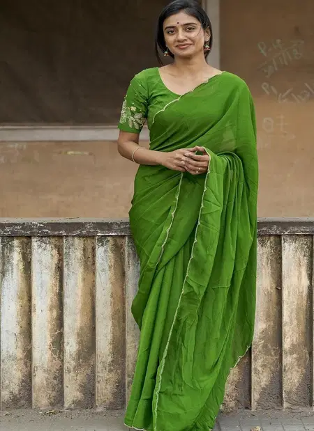 SV Pure Chinnon Designer Party Wear Sarees Wholesale Price In Surat