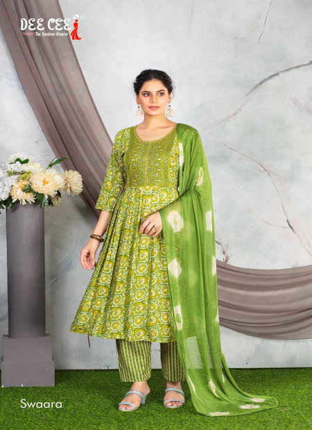 Swaara Deecee Rayon Foil Printed Kurti Bottom With Dupatta Wholesale Market In Surat

