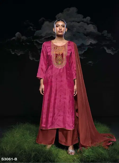 Swamini 3061 By Ganga Bemberg Printed Designer Salwar Suit Wholesalers In Surat