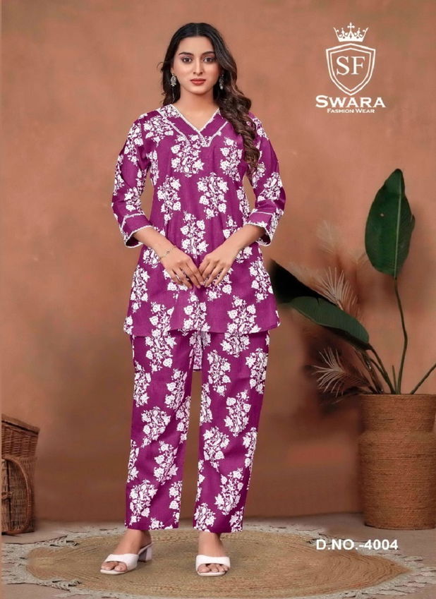 Swara Shree Vol 4 Jaipuri Prints Cambric Cotton Co Ord Set Orders In India