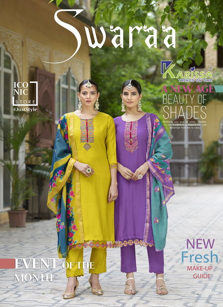 Swaraa By Karissa Viscose Weaving Surat Kurti With Bottom Dupatta Wholesale Market