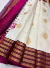 Sweat By Aab White Designer Soft Lichi Silk Sarees Wholesale Price In Surat