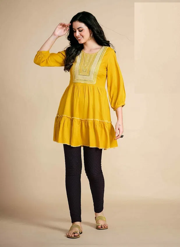 Sweet By NSF Rayon Embroidery Wholesale Ladies Top Suppliers In Mumbai