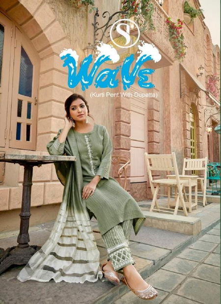 SWEETY FASHION WAVE Exclusive Designer Festive Wear Silk Base Top Pant With Dupatta Collection Catalog