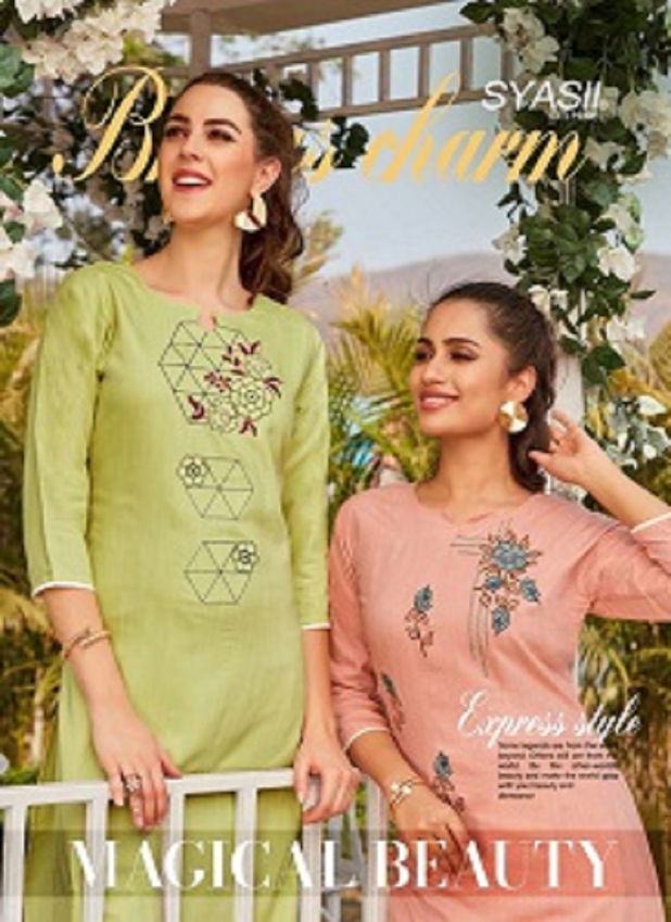 Syasii Magical Beauty Latest Fancy Designer Casual Wear Long Kurtis  With Bottom Collection
