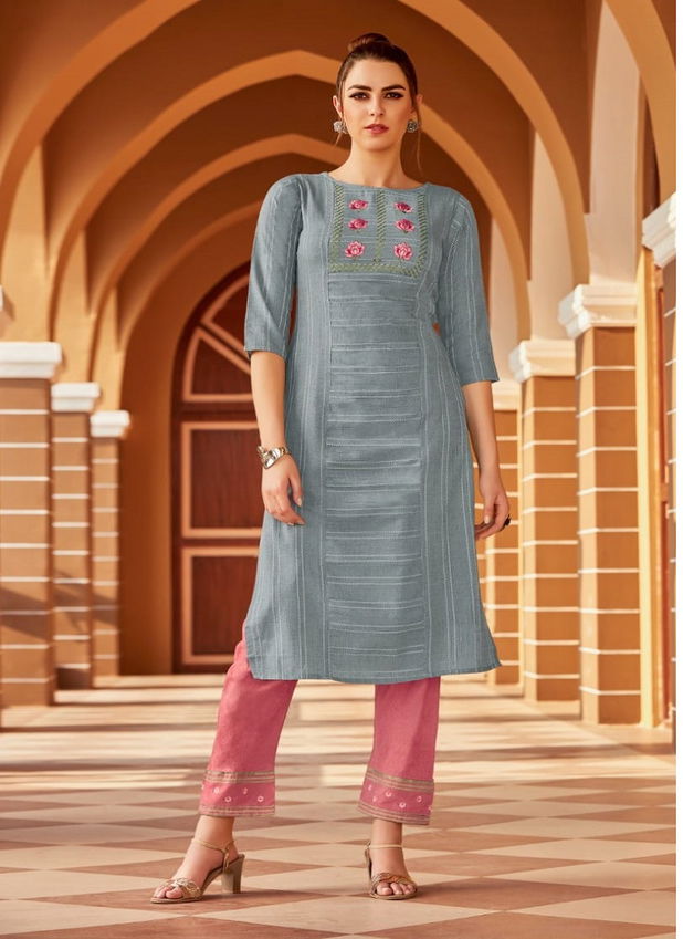 Syasii Matic Fancy Party Wear Cotton Embroidery Latest Designer Kurtis Collection
