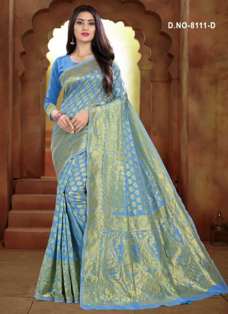 Taal 8111 Latest Designer Traditional Look Wedding Wear Cotton Silk Saree Collection 