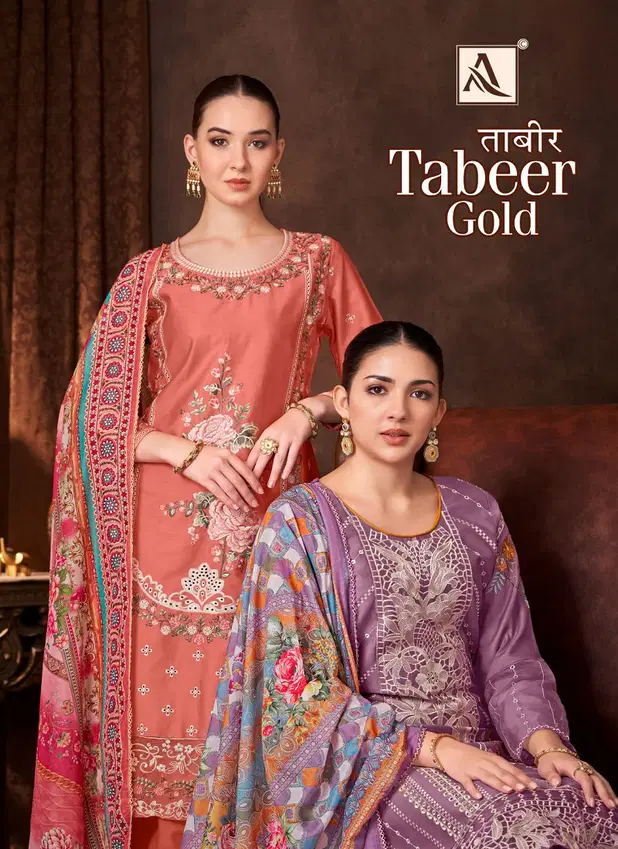 Tabeer Gold By Alok Suit Jam Cotton Dress Material Exporters In India