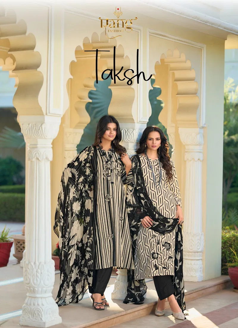 Taksh By Rang Lawn Cambric Digital Printed Embroidery Dress Material Online Wholesale