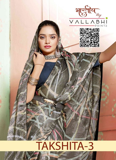 Takshita 3 By Vallabhi Brasso Printed Wholesale Sarees Suppliers In Mumbai